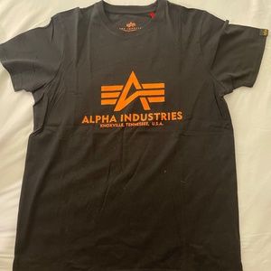 ORANGE/BLACK TSHIRT ALPHA INDUSTRIES